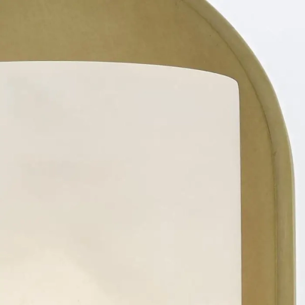 Owalna lampa ścienna Lucian QN-LUCIAN1-VBS-AR do salonu mosiądz