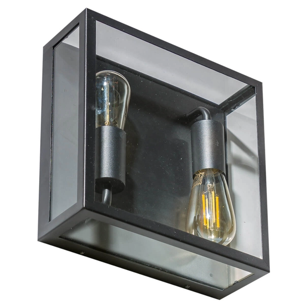 Elewacyjna lampa ogrodowa Niklas AZ4488 IP44 kwadratowa czarna