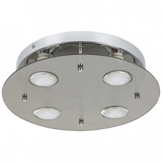 Plafon LAMPA sufitowa NAOMI 2644 Rabalux okrągła OPRAWA przydymiona chrom