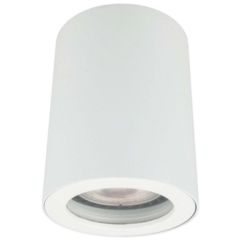 Sufitowa LAMPA tuba FARO LP-6510/1SM WH Light Prestige metalowy downlight IP65 okrągły biały