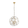 Geometryczna lampa wisząca Miele 73560 Endon szkło metal mosiądz transparentny
