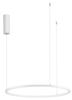 Biała lampa wisząca TOLUCA LE42783 do sypialni LED 36W 3000K ring