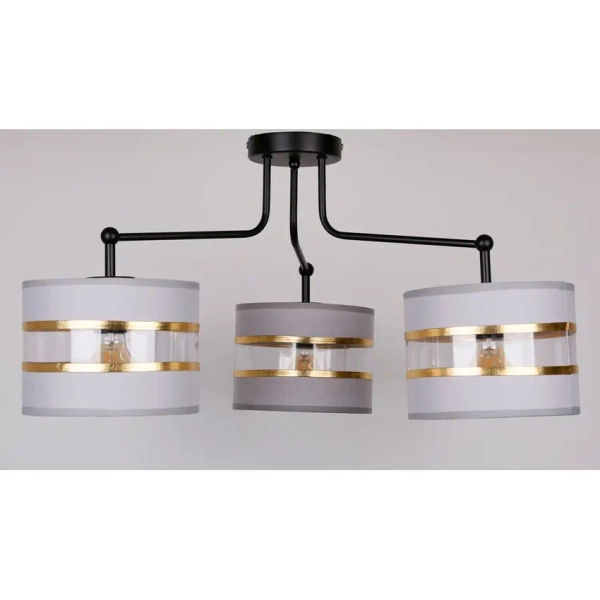 Sufitowa lampa z abażurami Andy 33-00514 biały złoty czarny