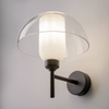 Naścienna lampa do przedpokoju Memory MOD177WL-01B czarna przezroczysta