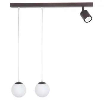 Podwójna lampa wisząca do sypialni Tavira 41270 regulowana tuba brązowa