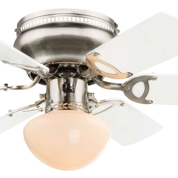 LAMPOWENTYLATOR sufitowy UGO 0307W Globo drewniana OPRAWA plafon WIATRAK z regulacją obrotów nikiel biały grafitowy