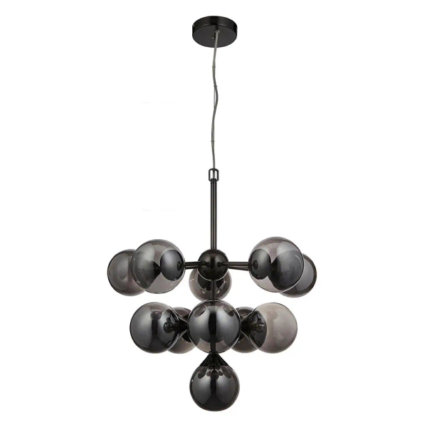 Molekułowa lampa wisząca Oscar 101148 balls czarny przydymiony