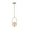 Szklana lampa wisząca CORDEL złota 31-44099 1xG9 kulista nad stół