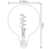 Dekoracyjna ŻARÓWKA industrialna 11404F  Globo LED G125 E27 globe 4W 200lm 230V 2000K biała ciepła