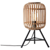 Stołowa lampka tuba Woodrow 93775/20 bambusowa beżowy czarny