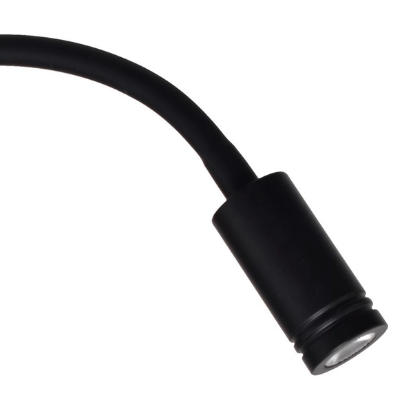 Kinkiet LAMPA ścienna BASE ML6352 Milagro metalowa OPRAWA regulowana LED 10W 4000K z portem USB czarna