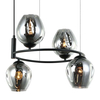 LAMPA wisząca ROXANE MDM-4045-4 BK+SG Italux szklana OPRAWA zwis pierścień grafitowy