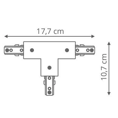 T-łącznik szynoprzewodu LP-553 WH Light Prestige do 1-fazowej szyny natynkowej 230V biały