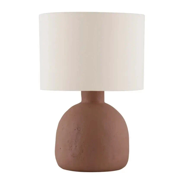 Lampa stołowa papierowa CANZURO LE45290 na stolik beżowa brązowa