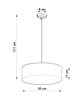 Natynkowa lampa wisząca ARENA 35 SL.0117 Sollux okrągła biała