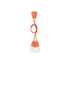 Wisząca LAMPA industrialna SL.0585 pająk OPRAWKA kable ZWIS przewody pomarańczowa