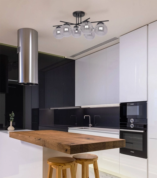 Salonowa lampa sufitowa Gamma K-5167 Kaja okrągłe grafitowe czarne