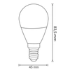 Żarówka kulka Platinum 303394 E14 3,2W 3000K 250 lm mleczna