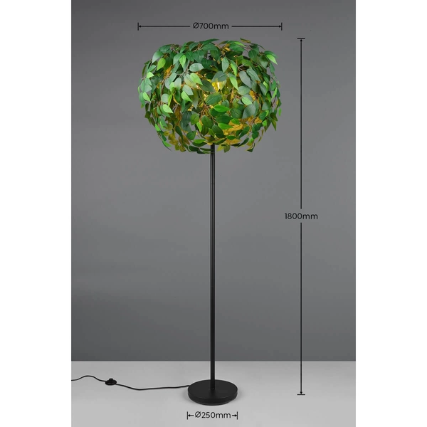 Stojąca lampa podłogowa Leavy R40463015 RL Light drzewo zielona czarna