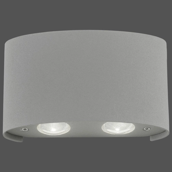 Srebrna lampa ogrodowa Carlo LED 3,2W zewnętrzny kinkiet