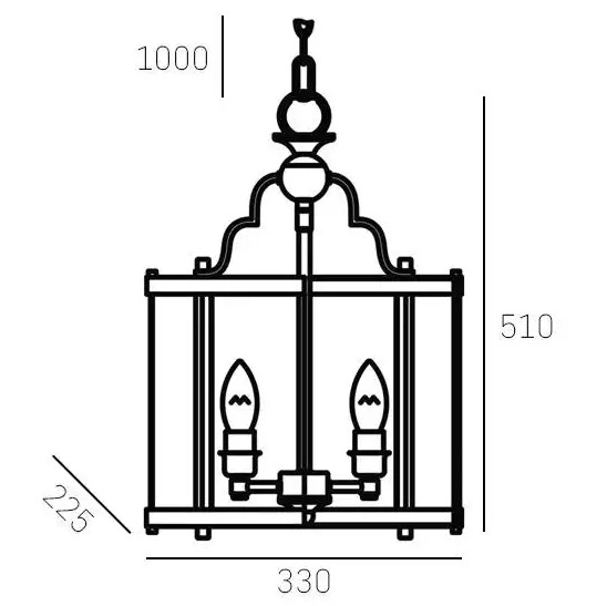 Vintage LAMPA wisząca NEW YORK P03943CH Cosmolight retro zwis do sypialni chrom