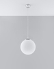 Szklana LAMPA wisząca SL.0264 OPRAWA zwis kula ball biała