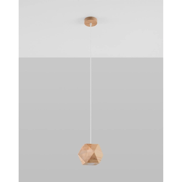 Wisząca lampa drewniana SL.1011 ekologiczna do sypialni