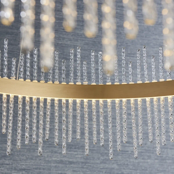 Lampa wisząca do jadalni LED L&-181908 Light& 58W 3000K ring złoty