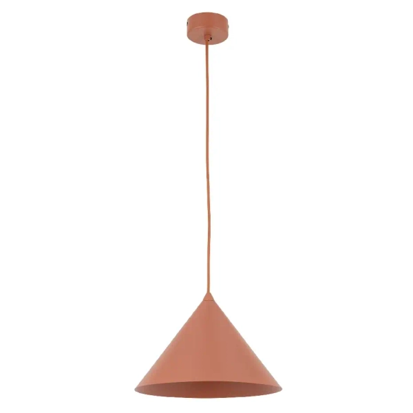 Minimalistyczna wisząca lampa Cono 6632 stożkowa pomarańczowy