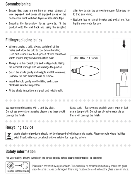 Lampa ścienna Pure 34483 Saxby łazienkowa ściemniacz IP44 chrom