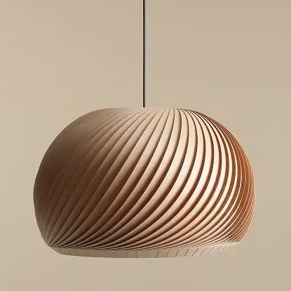 Skandynawska lampa wisząca Nature Light 1110G_XL Aldex nad stolik drewno