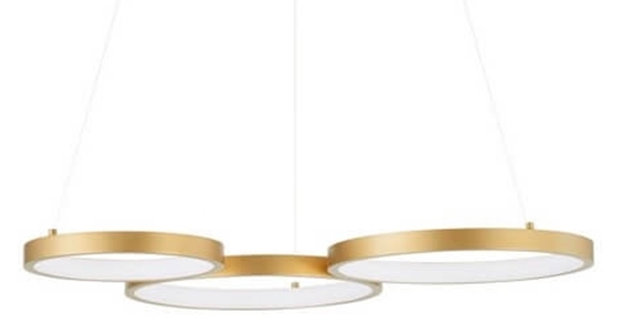 Wisząca lampa pokojowa GARCIA LE42826 rings LED 28W 3000K złota