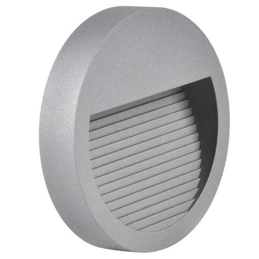 LAMPA schodowa Q8 LED 313744 Polux ścienna OPRAWA metalowa LED 3W 4000K okrągła IP44 grafitowa