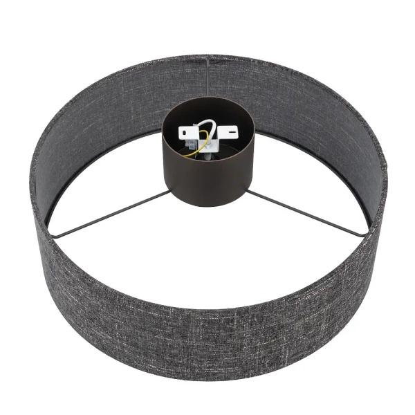 Tuba lampa sufitowa AMARELA 11658 okrągła z tkaniny czarna