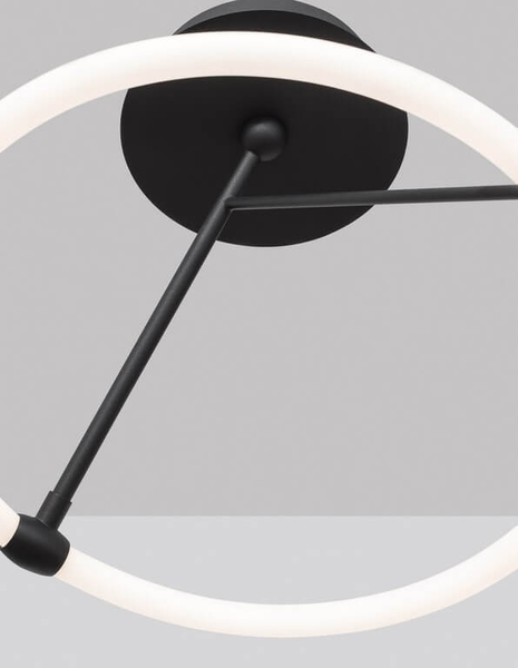 Pokojowa lampa sufitowa Cinco pierścień LED 21W 3000K czarny biały