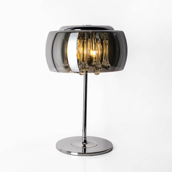 Stołowa lampa szklana Crystal T0076-03E-F4FZ do sypialni chrom