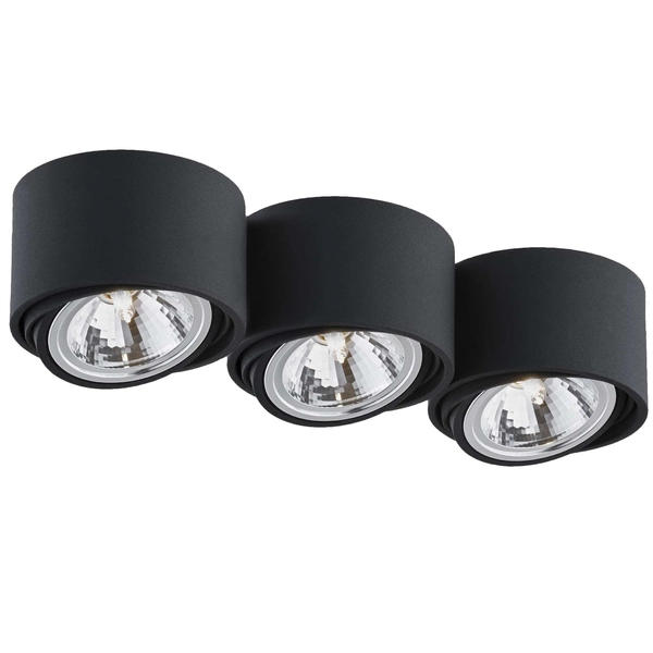 Sufitowa lampa natynkowa LUMOS 3 70256302 Kaspa spot ruchome reflektorki czarne