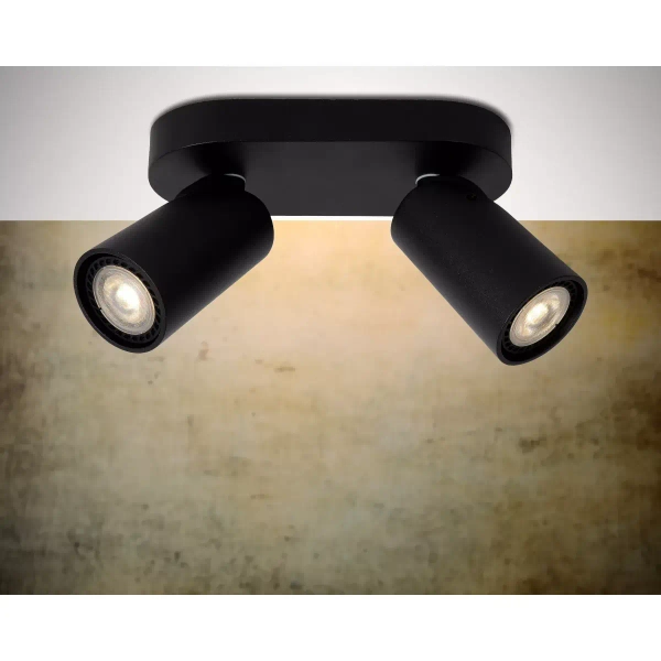 Podwójna lampa natynkowa XYRUS 23954/11/30 Lucide reflektorki czarna