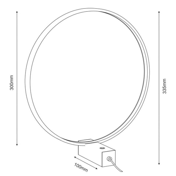 Stołowa lampka pierścieniowa Agaro 2005 Shilo LED 9W 4000K okrąg metalowa złota