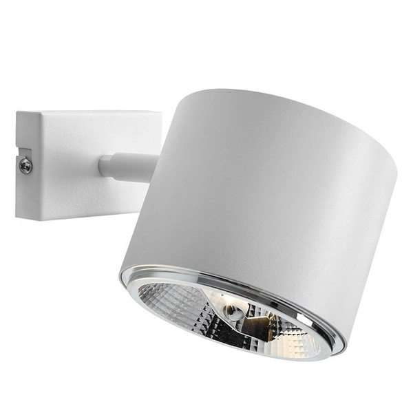 Regulowana lampa ścienna Bot 1046C Aldex metalowy kinkiet tuba biała