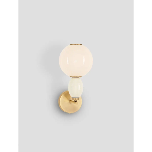 Kinkiet ścienny do salonu LAVERZO LE45229 LED 6W 3000K kulisty beżowy złoty