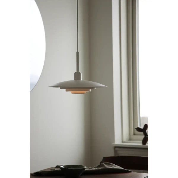 Nowoczesna lampa wisząca Piny 108874 nad stół dysk biały