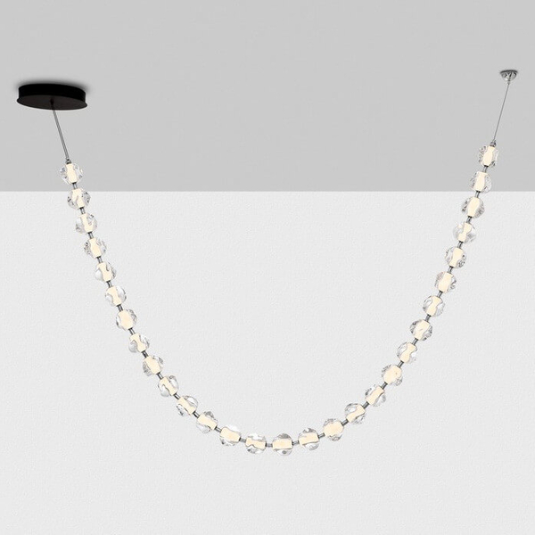 Zwisająca lampa do salonu CHEPEN LE44425 LED 119W 3000K czarny chrom