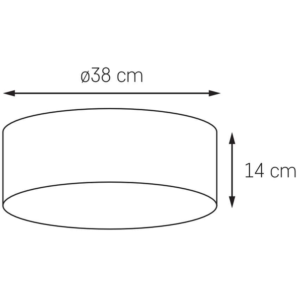 LAMPA sufitowa SPACE S 30651301 Kaspa abażurowa OPRAWA plafon okrągły biały