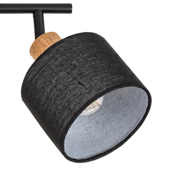 Sufitowa lampa regulowana Miguel 3245 do jadalni nad stół drewno czarna