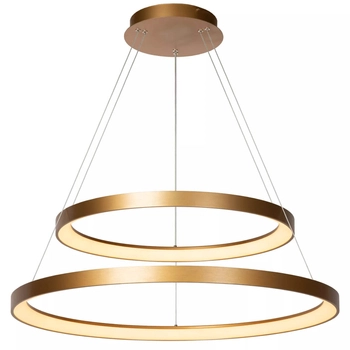 Sypialniana lampa wisząca Vidal LED 92W 2700K złote pierścienie