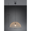 Salonowa lampa wisząca boho PAULETTE R36141026 czarny brązowy