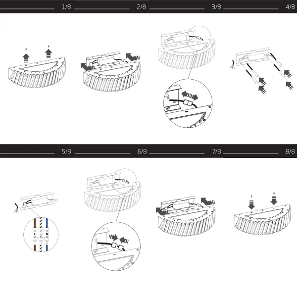 Naścienny kinkiet kryształowy LUXORA 11711 LED 20W 3000K nikiel