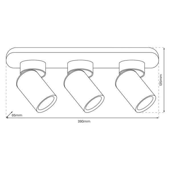 Potrójna regulowana lampa sufitowa ANDY ML9936 do kuchni biało złoty