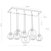 Industrialna wielopunktowa lampa wisząca Cubus 4113 TK Lighting czarna